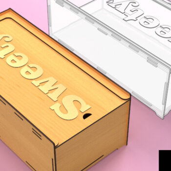 Intra απο ξύλο plywood Χρώμα wenge 3mm-4mm πάχος - Κουτί δώρου, Files, Glowforge Δίασταση 20x20 cm INTRAFABR-114960411 - Image 2