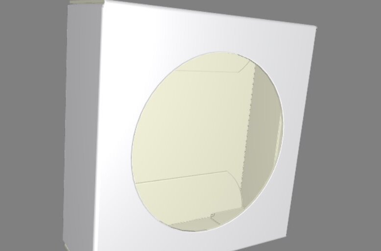 Intra απο ξύλο plywood  Χρώμα wenge 3mm-4mm πάχος - Πρότυπο κουτί δώρου , κουτί DXF, κουτί A4 Δίασταση 4x4 cm INTRAFABR-72244697