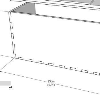 Intra απο ξύλο plywood  Χρώμα wenge 3mm-4mm πάχος - Κουτί δώρου με καπάκι, κουτί λουλουδιών, Δίασταση 4x4 cm INTRAFABR-86665901 - Image 1