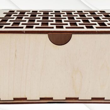 Intra απο ξύλο plywood  Χρώμα wenge 3mm-4mm πάχος - Κουτί δώρου με μοτίβο πλακιδίων Δίασταση 127x178 cm INTRAFABR-86665960 - Image 1