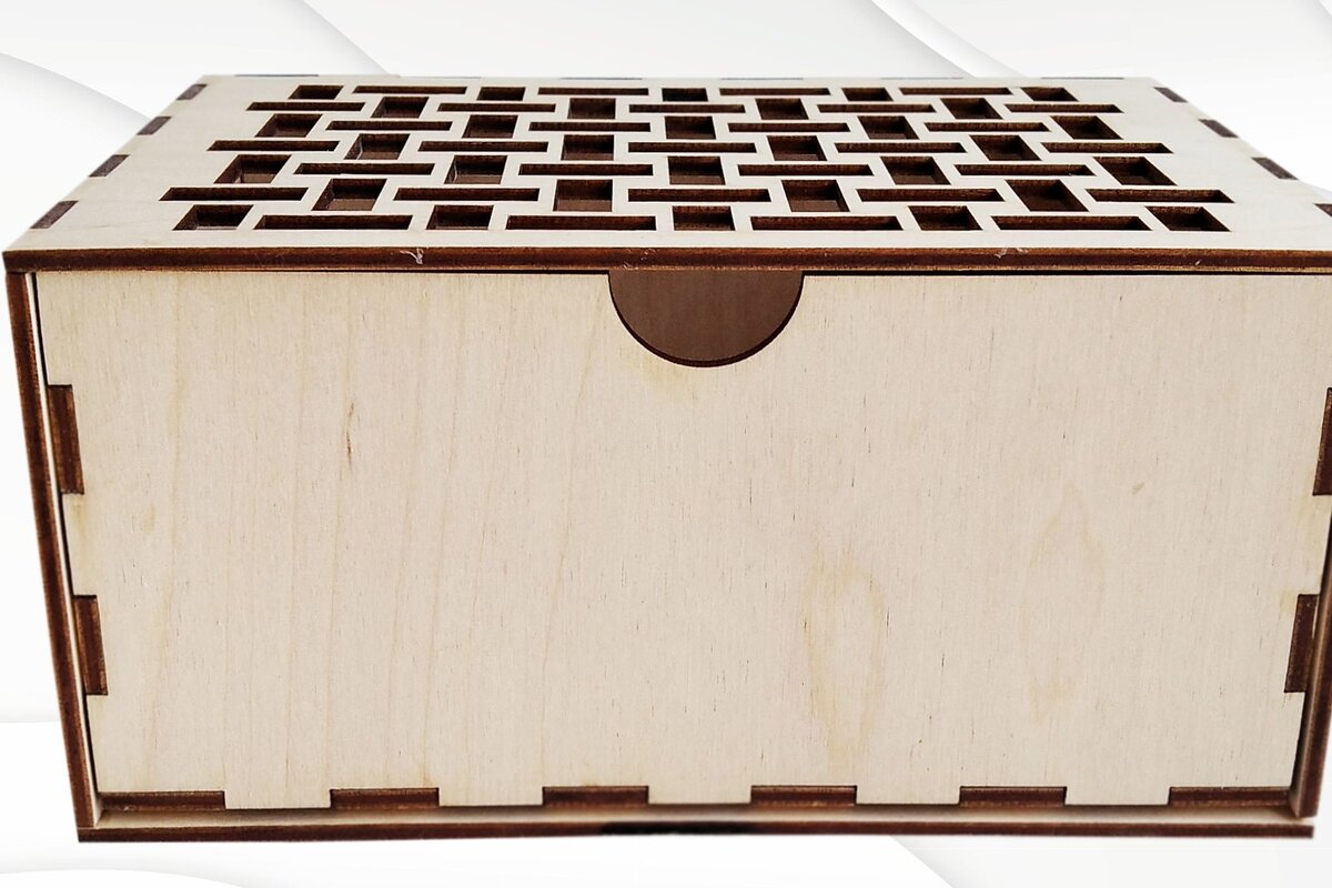 Intra απο ξύλο plywood  Χρώμα wenge 3mm-4mm πάχος - Κουτί δώρου με μοτίβο πλακιδίων Δίασταση 127x178 cm INTRAFABR-86665960