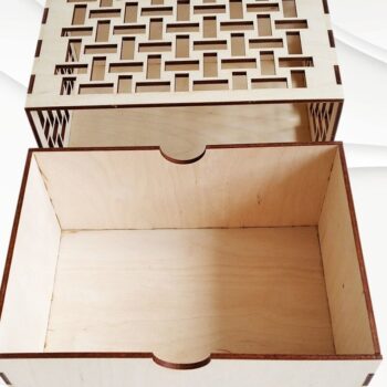 Intra απο ξύλο plywood  Χρώμα wenge 3mm-4mm πάχος - Κουτί δώρου με μοτίβο πλακιδίων Δίασταση 127x178 cm INTRAFABR-86665960 - Image 5