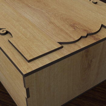 Intra απο ξύλο plywood  Χρώμα wenge 3mm-4mm πάχος - Κουτί δώρου με το σχέδιό σας Δίασταση 5x6 cm INTRAFABR-86666119 - Image 3