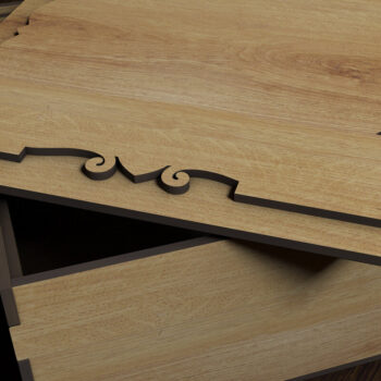 Intra απο ξύλο plywood  Χρώμα wenge 3mm-4mm πάχος - Κουτί δώρου με το σχέδιό σας Δίασταση 5x6 cm INTRAFABR-86666119 - Image 4