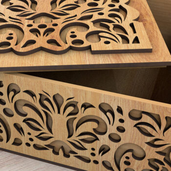 Intra απο ξύλο plywood  Χρώμα wenge 3mm-4mm πάχος - Δέσμη κουτιών δώρου Δίασταση 5x6 cm INTRAFABR-86666157 - Image 3