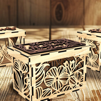 Intra απο ξύλο plywood  Χρώμα wenge 3mm-4mm πάχος - Κουτιά δώρων για τη γιορτή της μητέρας Δίασταση 2x2 cm INTRAFABR-86666191 - Image 6