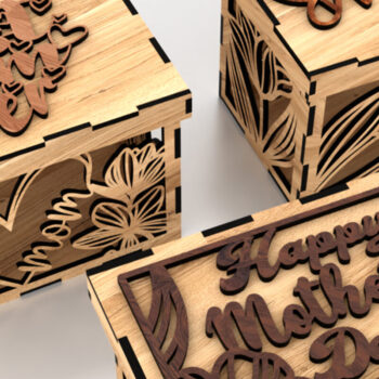 Intra απο ξύλο plywood  Χρώμα wenge 3mm-4mm πάχος - Κουτιά δώρων για τη γιορτή της μητέρας Δίασταση 2x2 cm INTRAFABR-86666191 - Image 13