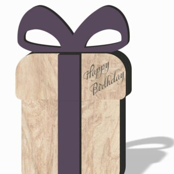 Intra απο ξύλο plywood  Χρώμα wenge 3mm-4mm πάχος - Πακέτο συσκευασίας δωροκάρτας Δίασταση 20x20 cm INTRAFABR-86666819 - Image 3