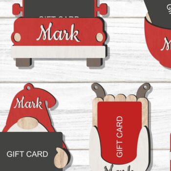 Intra απο ξύλο plywood  Χρώμα wenge 3mm-4mm πάχος - Πακέτο χριστουγεννιάτικου λέιζερ με θήκη δώρου Δίασταση 30x20 cm INTRAFABR-86666852 - Image 1