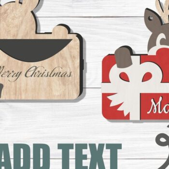 Intra απο ξύλο plywood  Χρώμα wenge 3mm-4mm πάχος - Πακέτο χριστουγεννιάτικου λέιζερ με θήκη δώρου Δίασταση 30x20 cm INTRAFABR-86666852 - Image 6