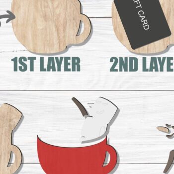 Intra απο ξύλο plywood  Χρώμα wenge 3mm-4mm πάχος - Πακέτο χριστουγεννιάτικου λέιζερ με θήκη δώρου Δίασταση 30x20 cm INTRAFABR-86666852 - Image 8