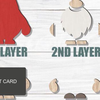 Intra απο ξύλο plywood  Χρώμα wenge 3mm-4mm πάχος - Πακέτο χριστουγεννιάτικου λέιζερ με θήκη δώρου Δίασταση 30x20 cm INTRAFABR-86666852 - Image 9