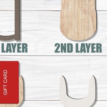 Intra απο ξύλο plywood  Χρώμα wenge 3mm-4mm πάχος - Πακέτο χριστουγεννιάτικου λέιζερ με θήκη δώρου Δίασταση 30x20 cm INTRAFABR-86666852 - Image 10