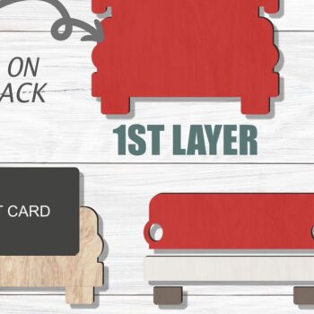 Intra απο ξύλο plywood  Χρώμα wenge 3mm-4mm πάχος - Πακέτο χριστουγεννιάτικου λέιζερ με θήκη δώρου Δίασταση 30x20 cm INTRAFABR-86666852 - Image 11