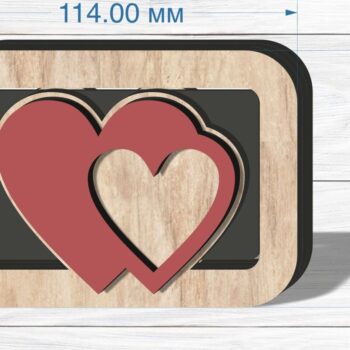 Intra απο ξύλο plywood  Χρώμα wenge 3mm-4mm πάχος - Πακέτο θήκης δωροκάρτας Valentines Δίασταση 20x20 cm INTRAFABR-86666957 - Image 7