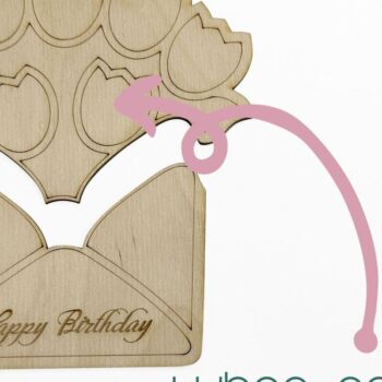 Intra απο ξύλο plywood  Χρώμα wenge 3mm-4mm πάχος - Κάτοχος δωροκάρτας Χρόνια πολλά Δίασταση 20x20 cm INTRAFABR-86711172 - Image 4