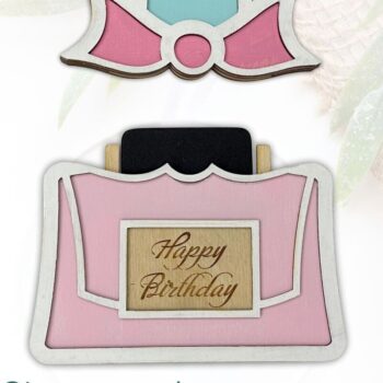 Intra απο ξύλο plywood  Χρώμα wenge 3mm-4mm πάχος - Κάτοχος δωροκάρτας Χρόνια πολλά Δίασταση 20x20 cm INTRAFABR-33638317 - Image 3