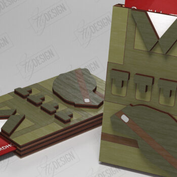 Intra απο ξύλο plywood  Χρώμα wenge 3mm-4mm πάχος - Κάτοχος δωροκάρτας | Υπάλληλος | CNC Δίασταση 10x15 cm INTRAFABR-29287146 - Image 1