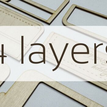 Intra απο ξύλο plywood  Χρώμα wenge 3mm-4mm πάχος - Πορτοφόλι με δωροκάρτα, Χρόνια Πολλά Δίασταση 20x20 cm INTRAFABR-85822967 - Image 2