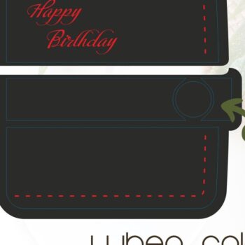 Intra απο ξύλο plywood  Χρώμα wenge 3mm-4mm πάχος - Πορτοφόλι με δωροκάρτα, Χρόνια Πολλά Δίασταση 20x20 cm INTRAFABR-85822967 - Image 5