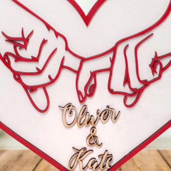 Intra απο ξύλο plywood  Χρώμα wenge 3mm-4mm πάχος - Δωροκάρτα για την ημέρα του Αγίου Βαλεντίνου Δίασταση 20x20 cm INTRAFABR-104774981 - Image 1