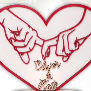 Intra απο ξύλο plywood  Χρώμα wenge 3mm-4mm πάχος - Δωροκάρτα για την ημέρα του Αγίου Βαλεντίνου Δίασταση 20x20 cm INTRAFABR-104774981 - Image 2