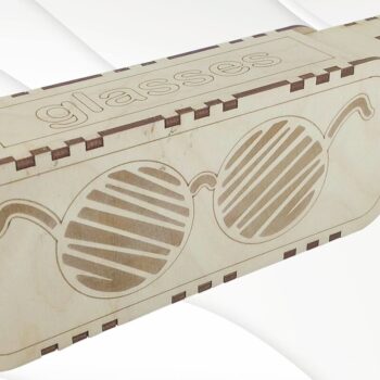 Intra απο ξύλο plywood  Χρώμα wenge 3mm-4mm πάχος - Θήκη δώρου για γυαλιά, με λέιζερ. Δίασταση 163x67 cm INTRAFABR-106401807 - Image 3