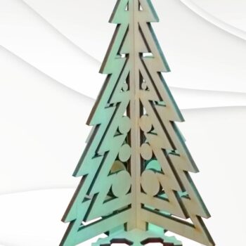 Intra απο ξύλο plywood  Χρώμα wenge 3mm-4mm πάχος - Δώρο Χριστουγεννιάτικο δέντρο, με λέιζερ. Δίασταση 165x123 cm INTRAFABR-118881433 - Image 1