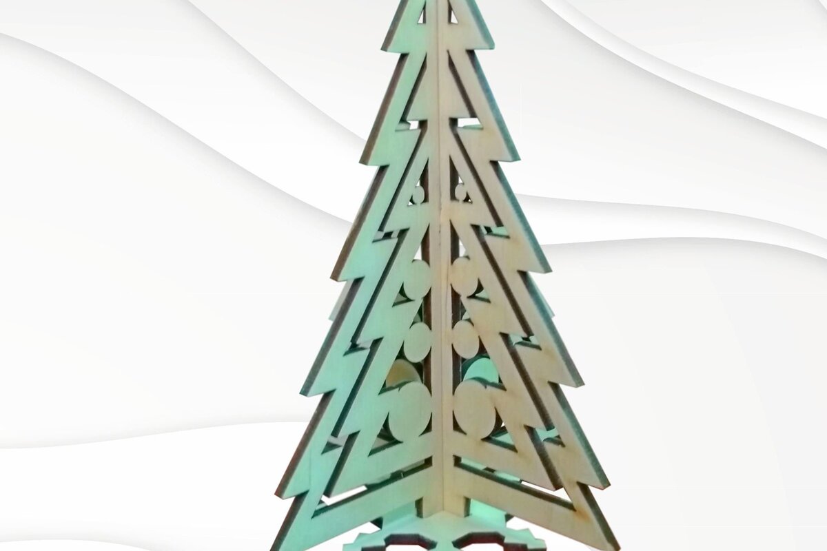 Intra απο ξύλο plywood  Χρώμα wenge 3mm-4mm πάχος - Δώρο Χριστουγεννιάτικο δέντρο, με λέιζερ. Δίασταση 165x123 cm INTRAFABR-118881433