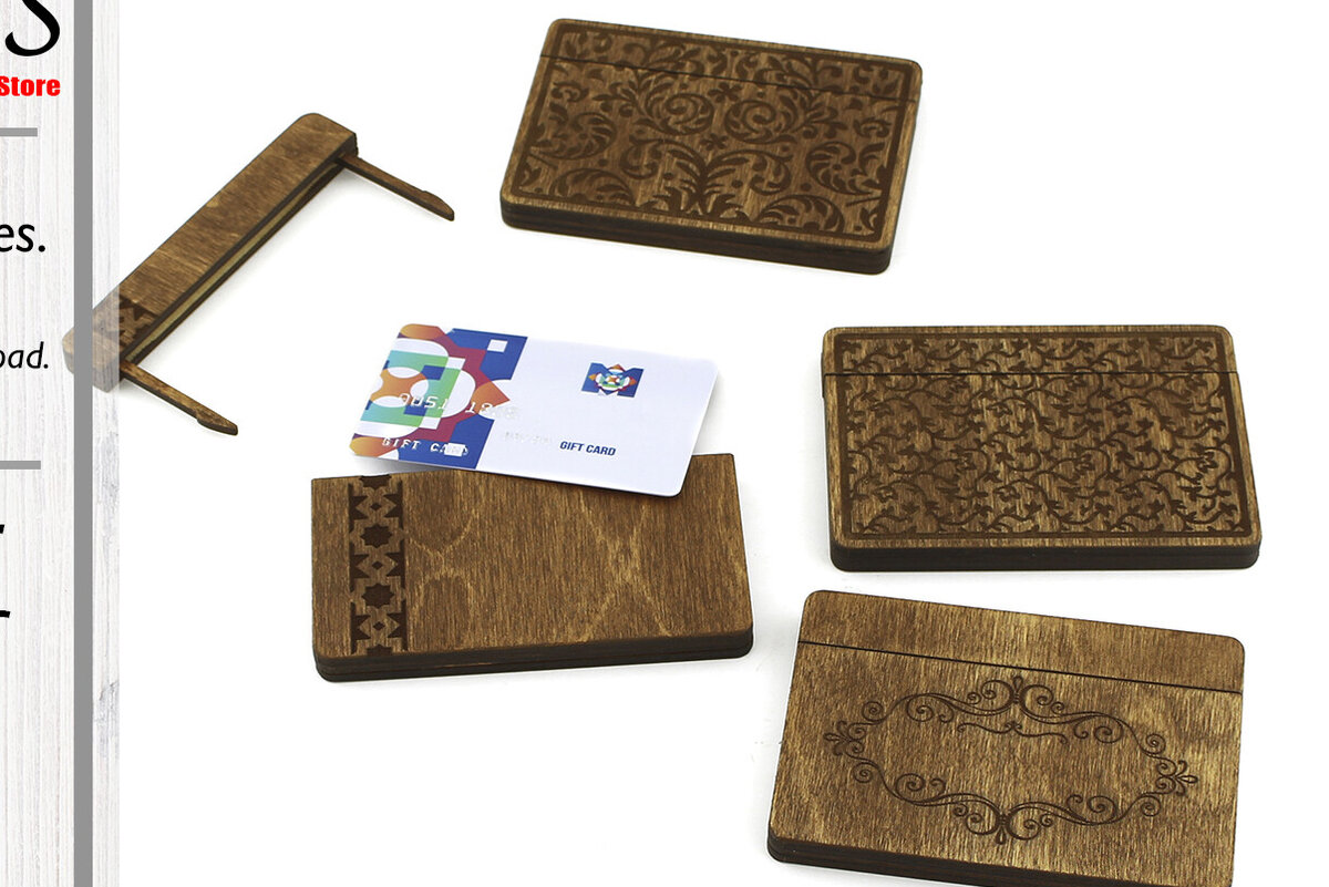 Intra απο ξύλο plywood  Χρώμα wenge 3mm-4mm πάχος - Δώρο, Κουτί πιστωτικής κάρτας. 4 Μοντέλα Δίασταση 37x2 cm INTRAFABR-118881453