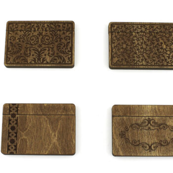 Intra απο ξύλο plywood  Χρώμα wenge 3mm-4mm πάχος - Δώρο, Κουτί πιστωτικής κάρτας. 4 Μοντέλα Δίασταση 37x2 cm INTRAFABR-118881453 - Image 7