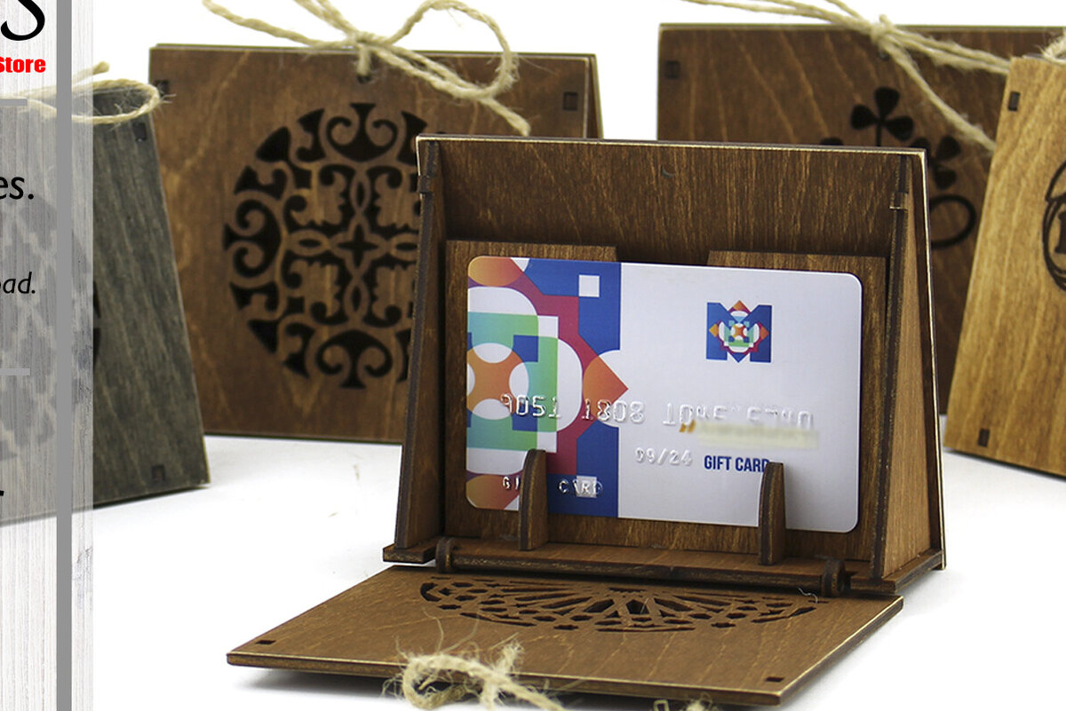 Intra απο ξύλο plywood  Χρώμα wenge 3mm-4mm πάχος - Δώρο, Κουτί πιστωτικής κάρτας. 7 Σχέδια Δίασταση 37x2 cm INTRAFABR-118881401