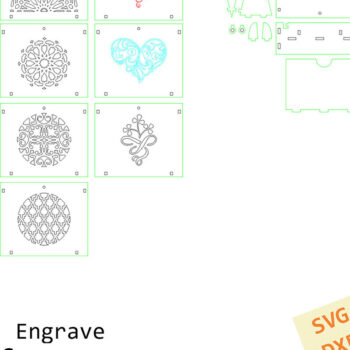 Intra απο ξύλο plywood  Χρώμα wenge 3mm-4mm πάχος - Δώρο, Κουτί πιστωτικής κάρτας. 7 Σχέδια Δίασταση 37x2 cm INTRAFABR-118881401 - Image 9