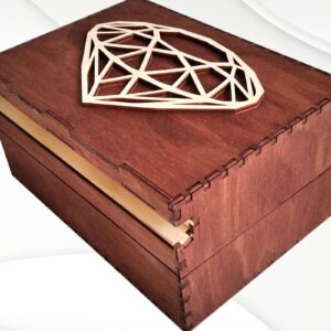 Intra απο ξύλο plywood  Χρώμα wenge 3mm-4mm πάχος - Διαμαντένιο μοτίβο κοσμημάτων δώρου Δίασταση 89x166 cm INTRAFABR-122556500