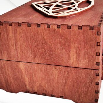 Intra απο ξύλο plywood  Χρώμα wenge 3mm-4mm πάχος - Διαμαντένιο μοτίβο κοσμημάτων δώρου Δίασταση 89x166 cm INTRAFABR-122556500 - Image 4