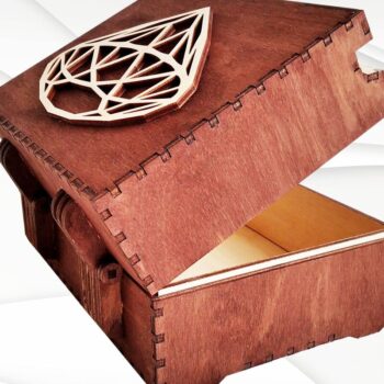 Intra απο ξύλο plywood  Χρώμα wenge 3mm-4mm πάχος - Διαμαντένιο μοτίβο κοσμημάτων δώρου Δίασταση 89x166 cm INTRAFABR-122556500 - Image 5