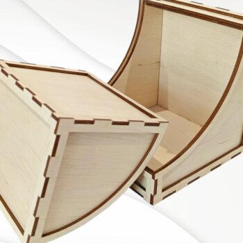 Intra απο ξύλο plywood  Χρώμα wenge 3mm-4mm πάχος - Κόψιμο με λέιζερ σχεδίαση θήκης κοσμηματοθήκης δώρου Δίασταση 127x127 cm INTRAFABR-122556637 - Image 4