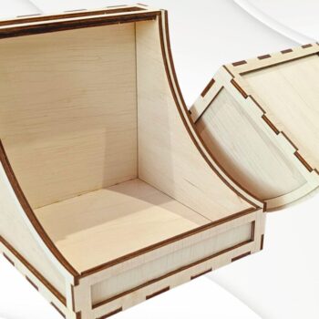 Intra απο ξύλο plywood  Χρώμα wenge 3mm-4mm πάχος - Κόψιμο με λέιζερ σχεδίαση θήκης κοσμηματοθήκης δώρου Δίασταση 127x127 cm INTRAFABR-122556637 - Image 5