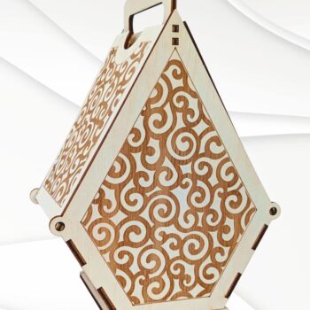 Intra απο ξύλο plywood  Χρώμα wenge 3mm-4mm πάχος - Δώρο Jewelry Box House, Design Δίασταση 126x87 cm INTRAFABR-122556724 - Image 1