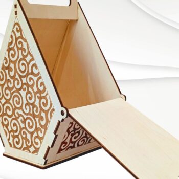 Intra απο ξύλο plywood  Χρώμα wenge 3mm-4mm πάχος - Δώρο Jewelry Box House, Design Δίασταση 126x87 cm INTRAFABR-122556724 - Image 4