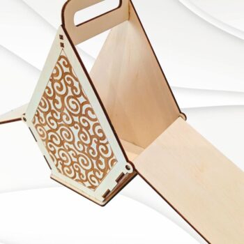 Intra απο ξύλο plywood  Χρώμα wenge 3mm-4mm πάχος - Δώρο Jewelry Box House, Design Δίασταση 126x87 cm INTRAFABR-122556724 - Image 5