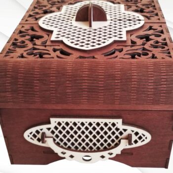 Intra απο ξύλο plywood  Χρώμα wenge 3mm-4mm πάχος - Δώρο κοσμηματοπωλείο με λέιζερ Δίασταση 115x206 cm INTRAFABR-122556794 - Image 3