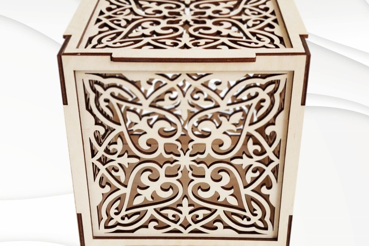 Intra απο ξύλο plywood  Χρώμα wenge 3mm-4mm πάχος - Δώρο Jewelry Box Dxf Files for Laser Δίασταση 141x147 cm INTRAFABR-101050351