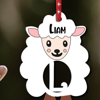 Intra απο ξύλο plywood  Χρώμα wenge 3mm-4mm πάχος - Επιστολή δώρου L Πρόβατο πασχαλινό στολίδι Αρνί Δίασταση 6x6 cm INTRAFABR-122522263 - Image 1