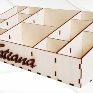 Intra απο ξύλο plywood  Χρώμα wenge 3mm-4mm πάχος - Κουτί μακιγιάζ δώρου, μοτίβο κοπής με λέιζερ. Δίασταση 90x300 cm INTRAFABR-122723550