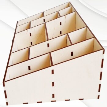 Intra απο ξύλο plywood  Χρώμα wenge 3mm-4mm πάχος - Κουτί μακιγιάζ δώρου, μοτίβο κοπής με λέιζερ. Δίασταση 90x300 cm INTRAFABR-122723550 - Image 2