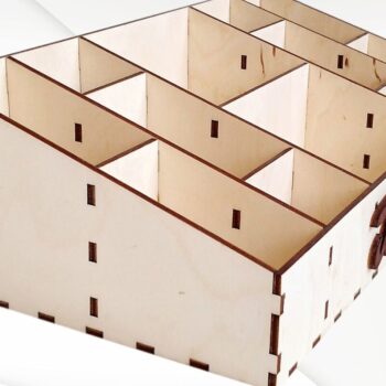 Intra απο ξύλο plywood  Χρώμα wenge 3mm-4mm πάχος - Κουτί μακιγιάζ δώρου, μοτίβο κοπής με λέιζερ. Δίασταση 90x300 cm INTRAFABR-122723550 - Image 5