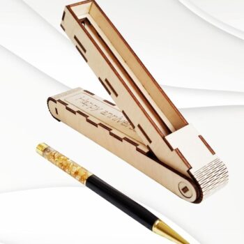 Intra απο ξύλο plywood  Χρώμα wenge 3mm-4mm πάχος - Θήκη για στυλό δώρου Έτοιμα με λέιζερ. Δίασταση 20x20 cm INTRAFABR-122251099 - Image 4