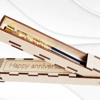 Intra απο ξύλο plywood  Χρώμα wenge 3mm-4mm πάχος - Θήκη για στυλό δώρου Έτοιμα με λέιζερ. Δίασταση 20x20 cm INTRAFABR-122251099 - Image 5