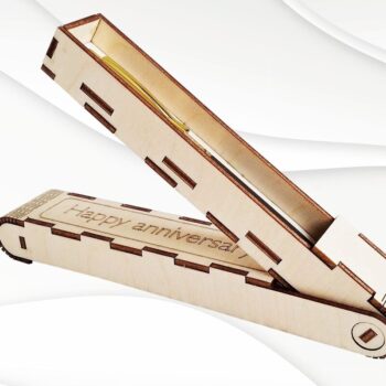 Intra απο ξύλο plywood  Χρώμα wenge 3mm-4mm πάχος - Θήκη για στυλό δώρου Έτοιμα με λέιζερ. Δίασταση 20x20 cm INTRAFABR-122251099 - Image 6